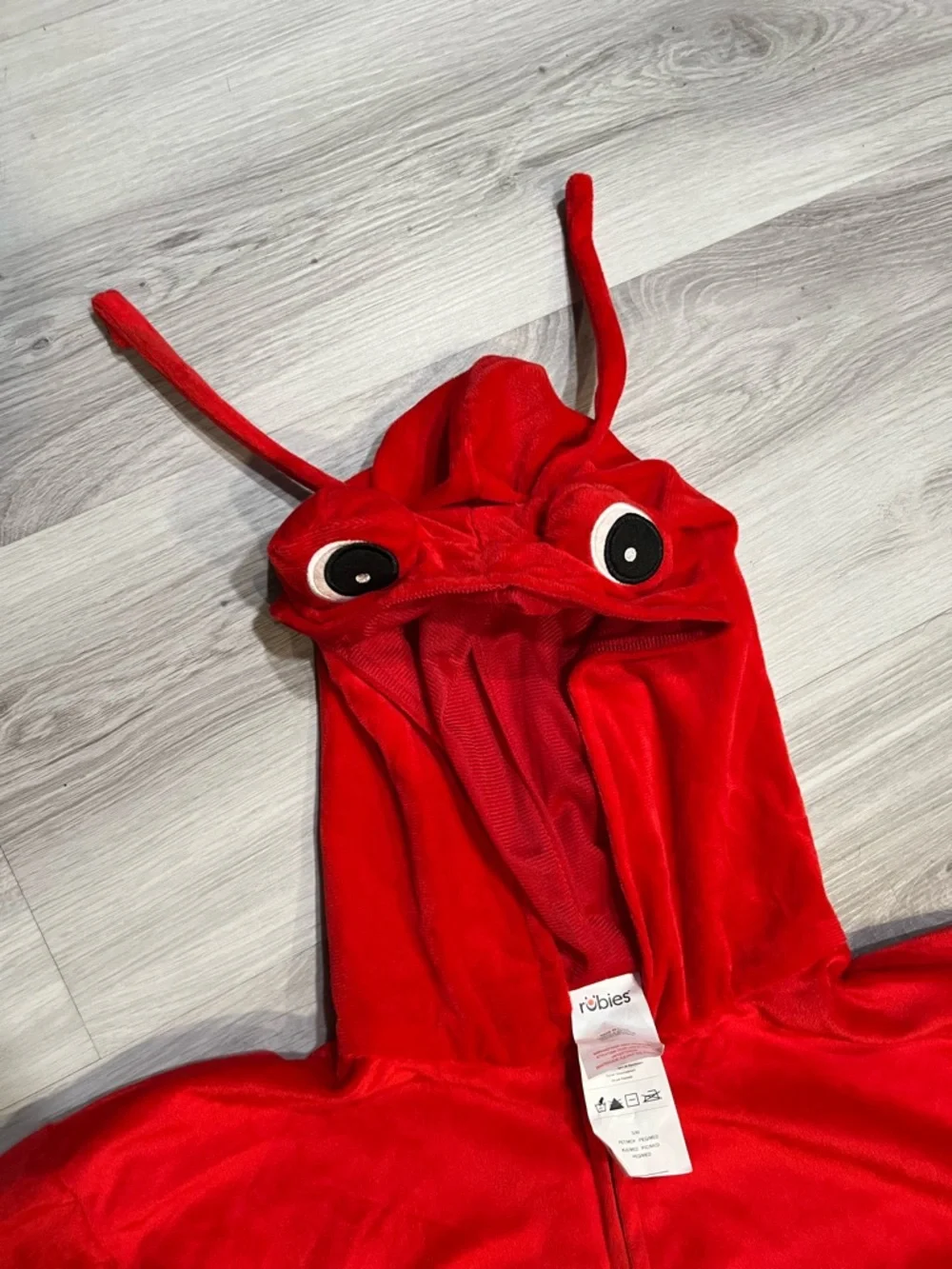 Rubie's Red Lobster Costume One-Piece Hooded Jumpsuit‎